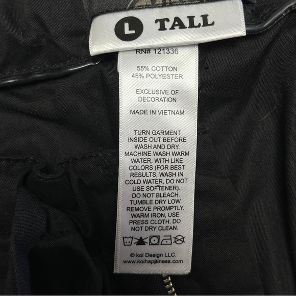 Koi Classics⎮James Mens Scrub Pants⎮601 Tall⎮Black⎮L Tall - Picture 9 of 15